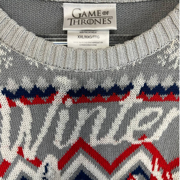 Game Of Thrones Wolf HBO Grandma Grandpa Core Winter Sweater Unisex - Picture 6 of 7